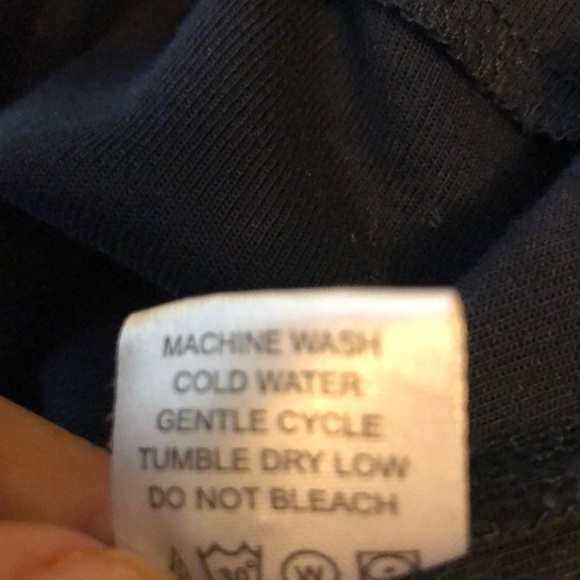 Fichette Sweatshirt Navy Front Pockets Side Zip SZ L - Picture 8 of 8